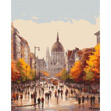 Budapest im Herbst - Malen-nach-Zahlen-Set auf Keilrahmen 40x50