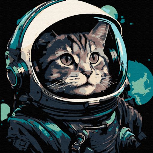 Weltraumreisender - Malen-nach-Zahlen-Set auf Keilrahmen 40x40