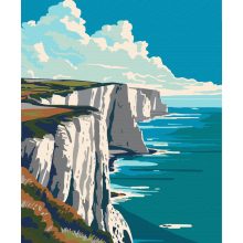 Klippen von Dover - Malen-nach-Zahlen-Set auf Keilrahmen 40x50