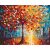   Prachtvoller Baum - Malen-nach-Zahlen-Set auf Keilrahmen 40x50