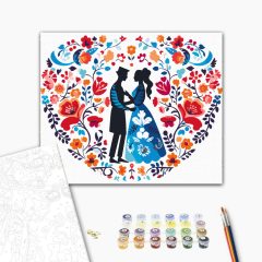   Nationale Romantik 2 - Malen-nach-Zahlen-Set auf Keilrahmen 40x50