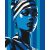   Femme Fatale - Blau - Malen-nach-Zahlen-Set auf Keilrahmen 40x50
