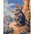   Der kleine Wächter der Wüste - Malen-nach-Zahlen-Set auf Keilrahmen 40x50
