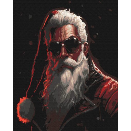 Ungewöhnlicher Nikolaus - Malen-nach-Zahlen-Set auf Keilrahmen 40x50