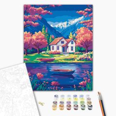   Friedliche Zuflucht - Malen-nach-Zahlen-Set auf Keilrahmen 40x50