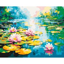 Vízililiomok - Számfestő készlet kereten 40x50