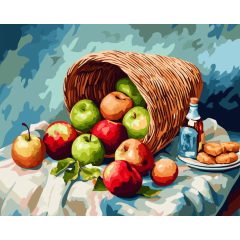 Alma kosár - Számfestő készlet kereten 40x50