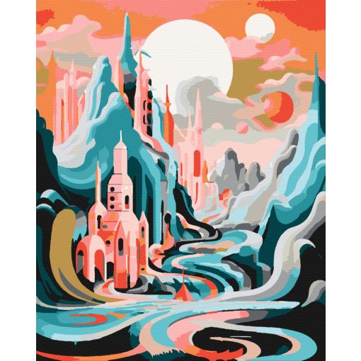 Túl a valóságon - Számfestő készlet kereten 40x50