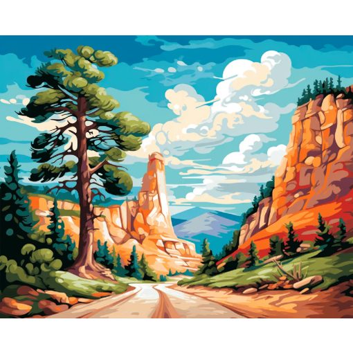 Kanyon - Számfestő készlet kereten 40x50