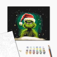 Weihnachtsnaughty - Malen-nach-Zahlen-Set auf Keilrahmen 40x50