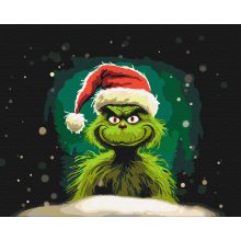 Weihnachtsnaughty - Malen-nach-Zahlen-Set auf Keilrahmen 40x50