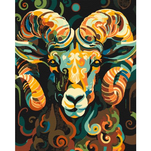 Absztrakt kos - Számfestő készlet kereten 40x50