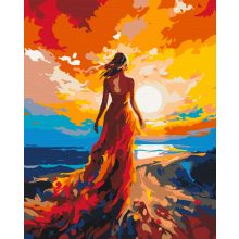 Naplementébe öltözve - Számfestő készlet kereten 40x50