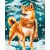 Shiba sál - Számfestő készlet kereten 40x50