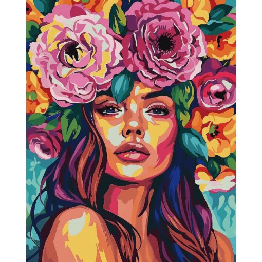 Csábító pillantás - Számfestő készlet kereten 40x50