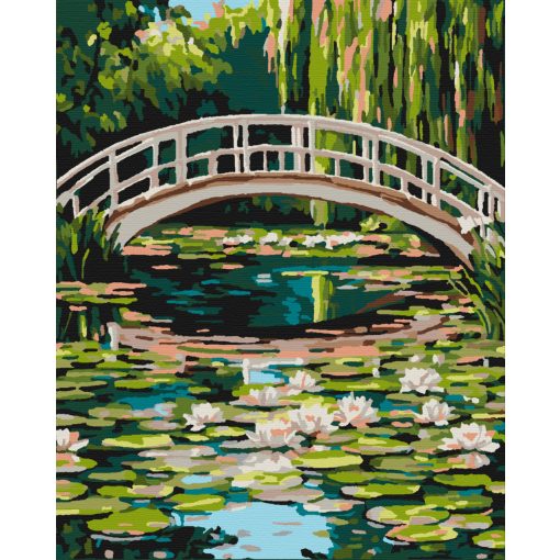 Tavirózsák hídja - Számfestő készlet kereten 40x50