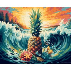 Tengeri gyümölcsök - Számfestő készlet kereten 40x50
