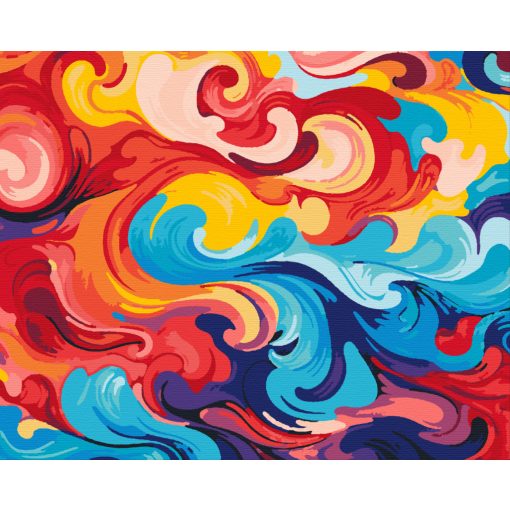Színes egyveleg - Számfestő készlet kereten 40x50