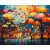 Esernyőpark - Számfestő készlet kereten 40x50