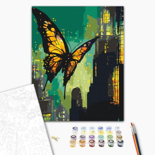Lichter und Flügel - Malen-nach-Zahlen-Set auf Keilrahmen 40x50