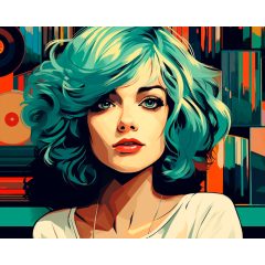 Retro lélek - Számfestő készlet kereten 40x50