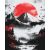   Panorama in Japan - 3-teiliges Malen-nach-Zahlen-Set auf Leinwand