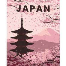 Japán - Számfestő készlet kereten 40x50