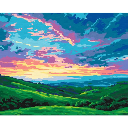 Dombok, völgyek - Számfestő készlet kereten 40x50