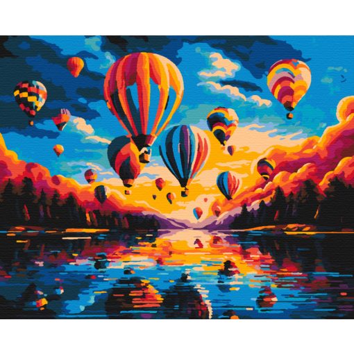 Lebegő színek - Számfestő készlet kereten 40x50