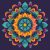 Mandala 20 - Malen-nach-Zahlen-Set auf Keilrahmen 40x40