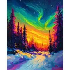 Aurora lángolása - Számfestő készlet kereten 40x50