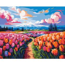 Tulipánok tengere - Számfestő készlet kereten 40x50