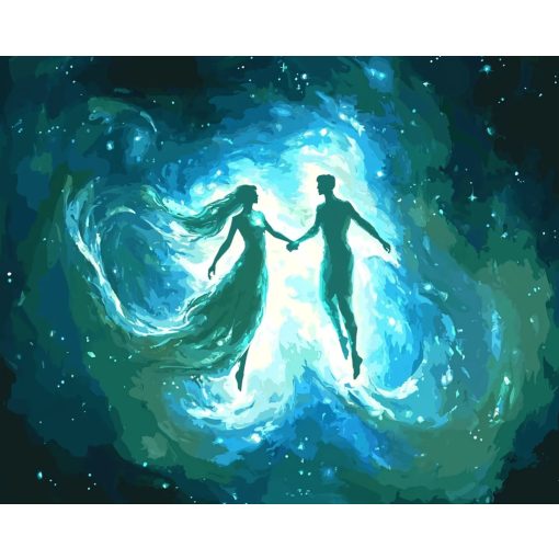 Az Univerzum ölelésében - Számfestő készlet kereten 40x50