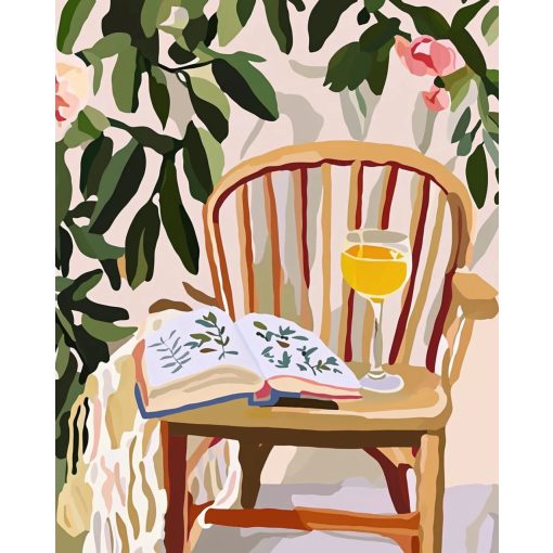 Könyv és limonádé - Számfestő készlet kereten 40x50