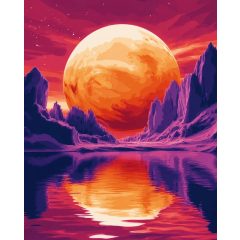 Havas alkonyat - Számfestő készlet kereten 40x50
