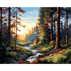 Az erdő lelke - Számfestő készlet kereten 40x50
