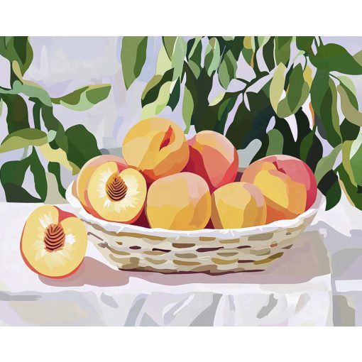Édes barackok - Számfestő készlet kereten 40x50