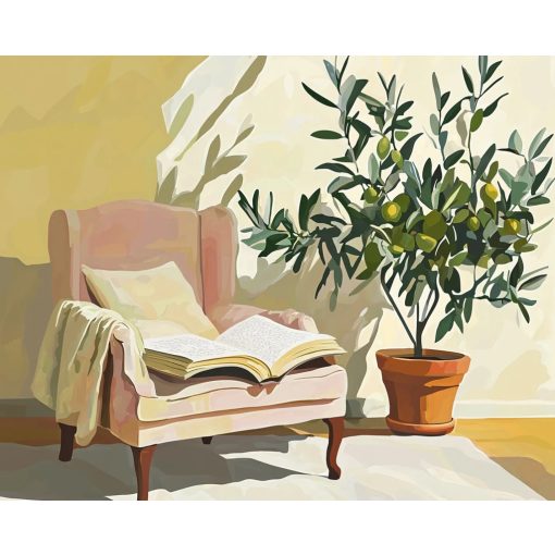 Békés kuckó - Számfestő készlet kereten 40x50