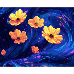Vadvirágtánc - Számfestő készlet kereten 40x50