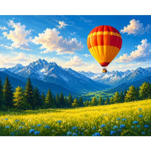 Szárnyaló horizont - Számfestő készlet kereten 40x50