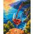 Vörösboros horizont - Számfestő készlet kereten 40x50