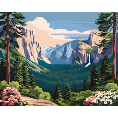Yosemite álomvilág - Számfestő készlet kereten 40x50