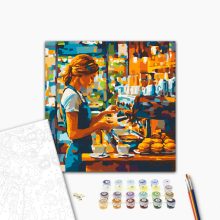 Barista - Számfestő készlet kereten 40x40