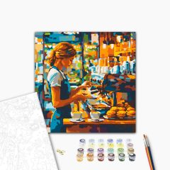 Barista - Számfestő készlet kereten 40x40