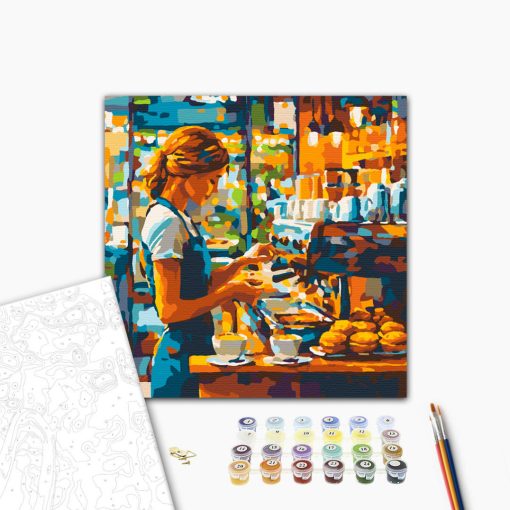 Barista - Számfestő készlet kereten 40x40