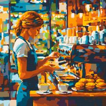 Barista - Számfestő készlet kereten 40x40