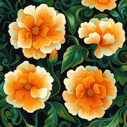 Sugárzó virágzás - Számfestő készlet kereten 40x40