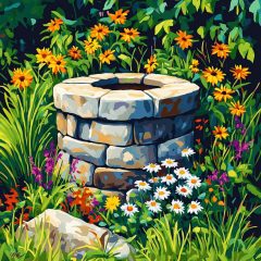 Kút - Számfestő készlet kereten 40x40