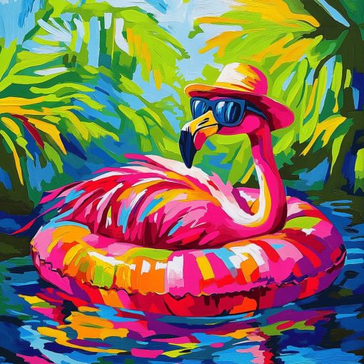 Napfény úszó - Számfestő készlet kereten 40x40
