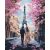 Spaziergang in Paris - Malen nach Zahlen Set auf Rahmen 40x50